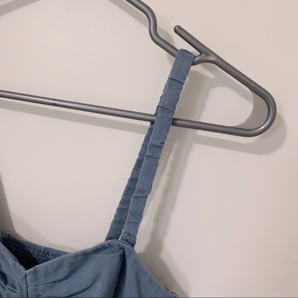 Aritzia Wilfred Converible Smocked Mini Dress Blue size 2 - Picture 4 of 16